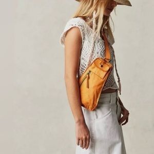 NWT - Free People Women's Jagger Slim Leather Sling Bag